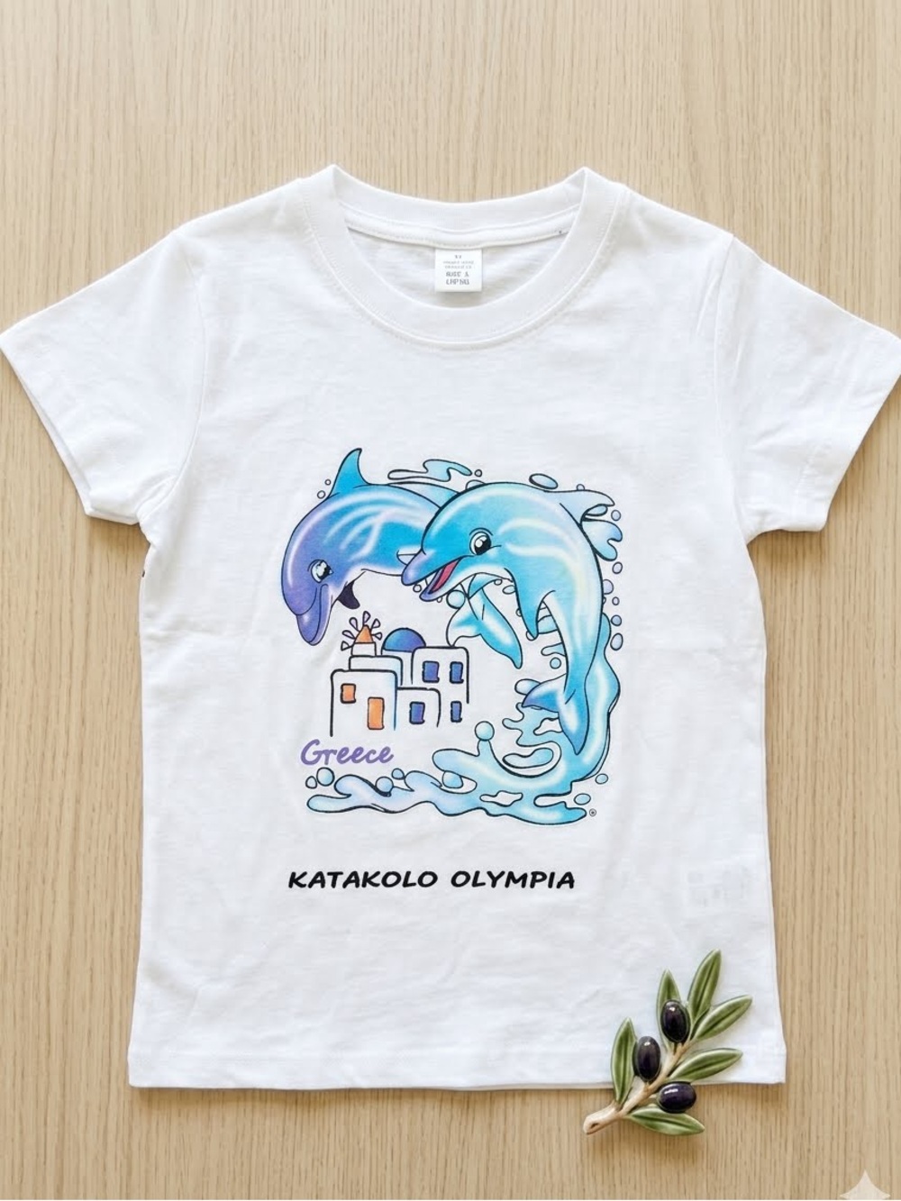 Katakolo Olympia Greece Kids Graphic T-Shirt White Size 4T